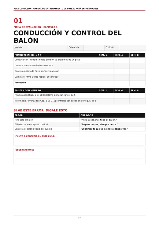 Plan Completo: ficha de evaluación del Capítulo 1