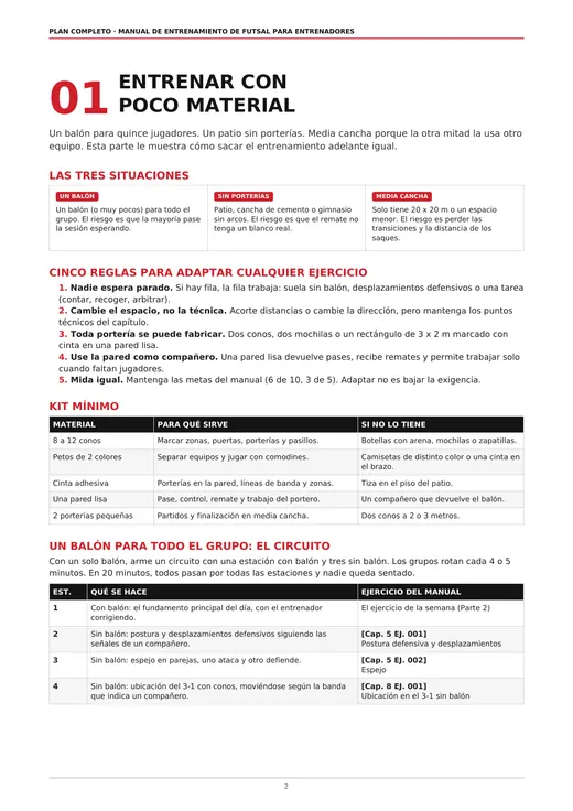 Plan Completo: entrenar con poco material